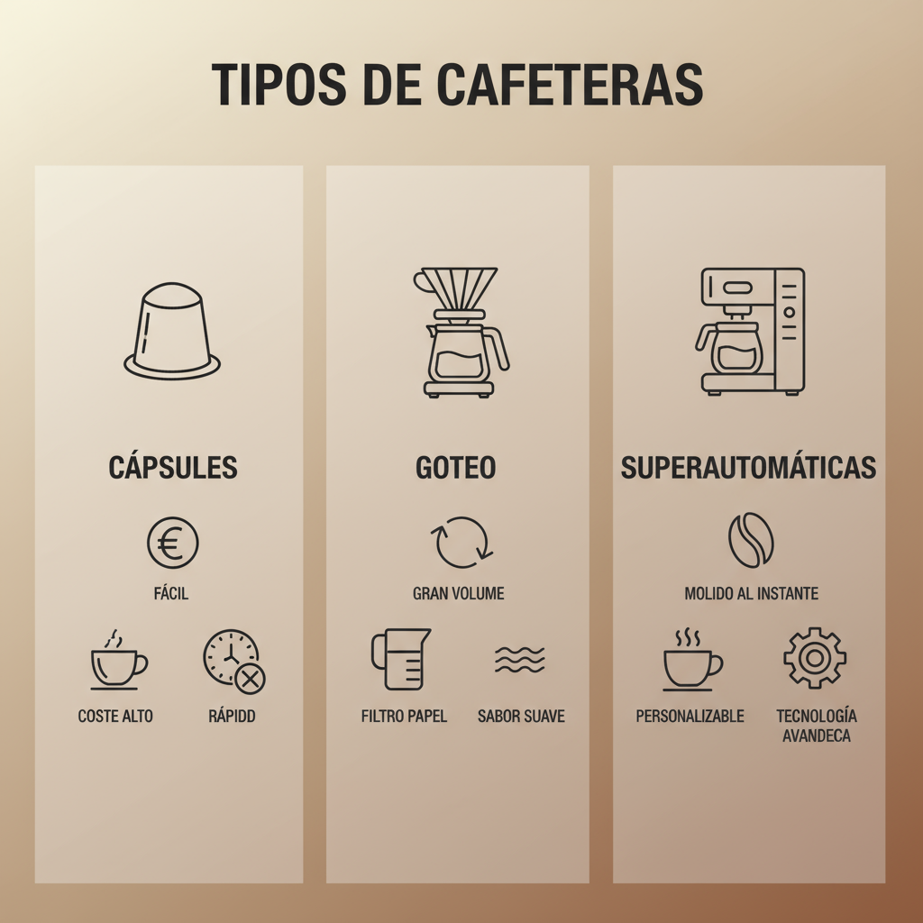 tipos cafeteras automáticas 2025 comparativa