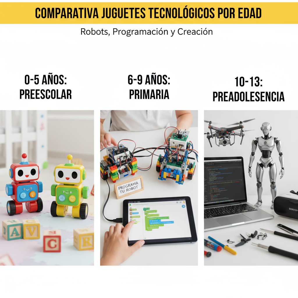 juguetes tecnológicos por edad navidad 2025
