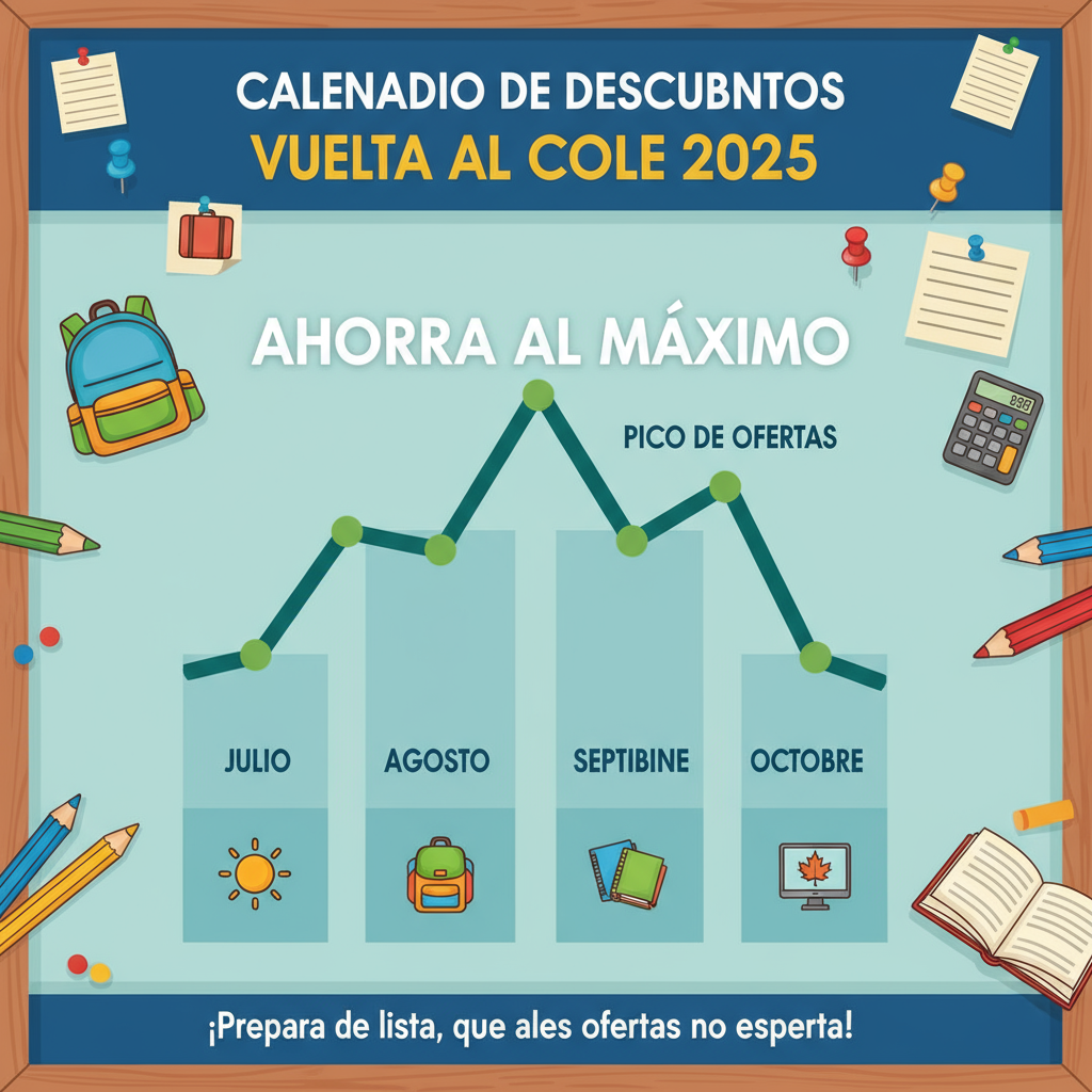 calendario ofertas vuelta al cole 2025 periodos descuento
