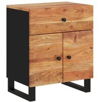 Mesita de Noche de Madera Acacia Contrachapada 50x33x60 cm Vidaxl