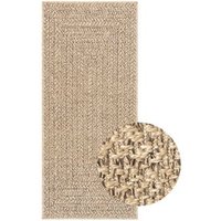 Alfombra Zizur Apariencia De Yute 80x200 Cm