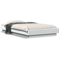 Estructura Cama Con Luces LED Madera Ingeniería 75x190 cm