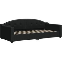 Sofá Cama Individual 90x200 Cm Tela Negro