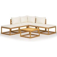 Juego de Muebles de Jardín de 6 Piezas de Madera Maciza de Acacia VidaXL