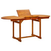 Mesa de Comedor Rectangular de Acacia Maciza (120-170) x 80 x 75 cm