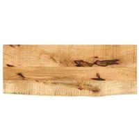 Tablero de Mesa Vidaxl Madera Maciza Mango Borde Natural 80x40x2.5 Cm