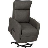 Sillón Elevable de Tela Gris Oscuro Vidaxl