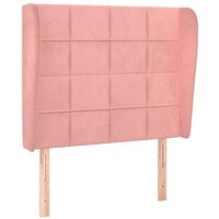 Cabecero De Terciopelo Rosa 83x23x118/128 Cm