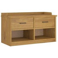 Banco de recibidor Sandnes de madera maciza de pino 87x40x50 cm