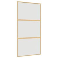 Vidaxl Puerta Corredera De Vidrio Grabado Y Aluminio