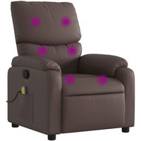 Sillón de Masaje Reclinable Vidaxl de Cuero Sintético