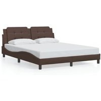 Cama Matrimonial Estructura Cuero Sintético 160x200 Cm