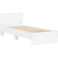 Cama con cabecero de madera de ingeniería 90x190 cm