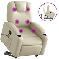 Sillón Reclinable De Masaje De Cuero Artificial