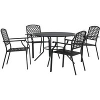 Silla de Jardín Apilable de Acero Vidaxl