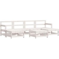 Juego de Muebles de Jardín 7 Piezas Madera Maciza de Pino