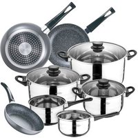 Set 8pc, 3 Sartenes Aluminio Prensado Soul Marble