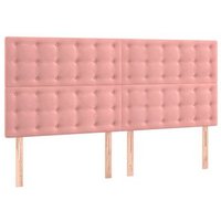 Cabeceros de Terciopelo 4 Unidades 100x5x78/88 cm