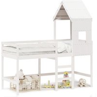 Cama alta de madera maciza pino 80x200 cm