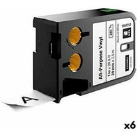 Cinta de Transferencia Térmica Dymo 24mm x 7.5m Vinilo Blanco (6 Unidades)