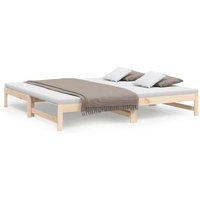 Sofá Cama Extraíble Madera Maciza Pino 2x(80x200) Cm Vidaxl