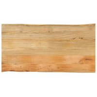 Tablero de Mesa de Madera Maciza de Mango Borde Natural 100x60x3,8 cm