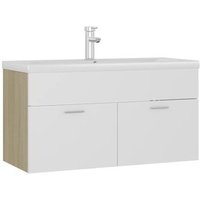 Mueble Con Lavabo De Madera De Ingeniería Vidaxl