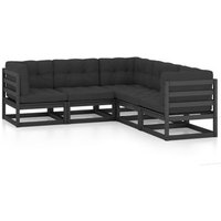 Juego de Muebles de Jardín de Madera Pino Maciza de 5 Piezas