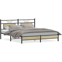 Estructura de Cama 183x203 Cm Madera Roble Sonoma