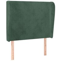 Cabecero Cama Terciopelo Verde Oscuro 83x23x118/128 Cm