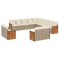 Set Sofás de Jardín Ratán Sintético 13 Piezas Set Sofás de Jardín Ratán Sintético 13 Piezas