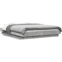 Estructura de Cama Vidaxl 140x190cm Madera de Ingeniería Hormigón