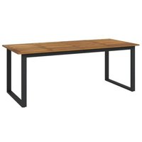 Mesa de Jardín de Acacia Maciza 200x90x75 cm