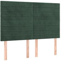 Cabeceros de cama 4 unidades, panel de cabecera de terciopelo 72x5x78/88 cm (Cfw320645)