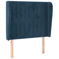 Cabecero Cama Terciopelo Azul Oscuro 93x23x118/128 Cm Cabecero Cama Terciopelo Azul Oscuro 93x23x118/128 Cm
