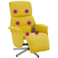 Sillón Reclinable De Masaje Con Reposapiés Tela Vidaxl