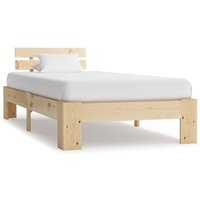 Estructura de cama de madera maciza de pino 90x200 cm Vidaxl