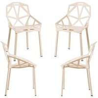 Pack 4 Sillas Omega de Polipropileno 80x54x59 cm