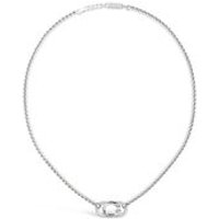 Collar Guess Mujer Acero Plateado