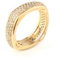 Anillo Mujer Latón Dorado Talla 14
