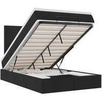 Estructura de Cama Otomana Tela Negra Vidaxl