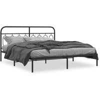 Estructura de Cama Doble con Cabecero Metálico 180x200 Cm
