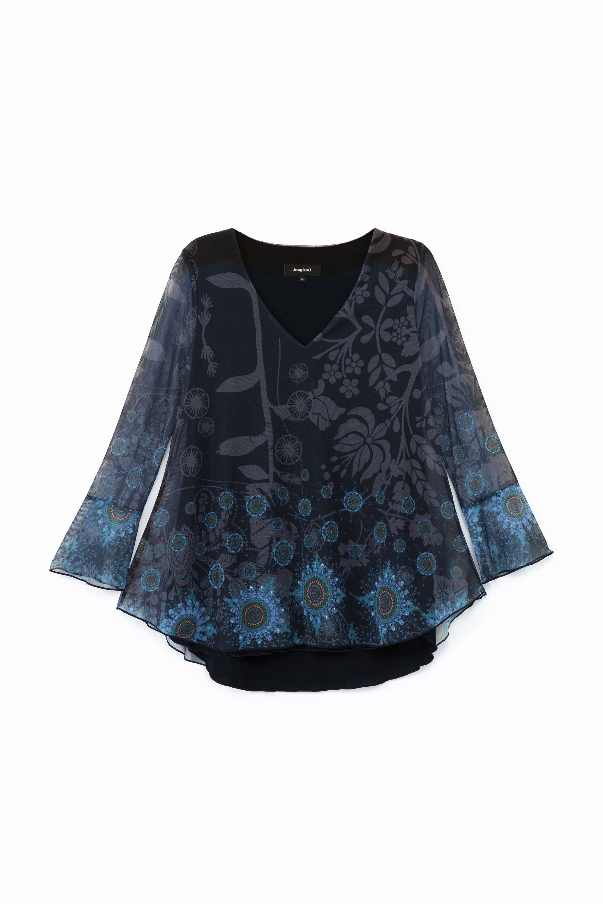 Camiseta de tul con mandalas
