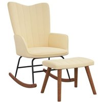 Silla Mecedora con Reposapiés de Terciopelo