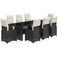 Set De Mesa Y Sillas De Jardín 9 Pzas Ratán Pe Vidaxl Set De Mesa Y Sillas De Jardín 9 Pzas Ratán Pe Vidaxl