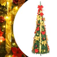 Árbol de Navidad Artificial Desplegable 120 cm con 50 LED