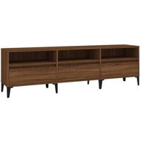 Mueble de TV de madera contrachapada Roble Marrón 150x30x44,5 cm