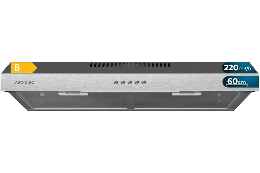 Cecotec Campana Extractora 60cm Bolero Flux CM 602200 Inox B