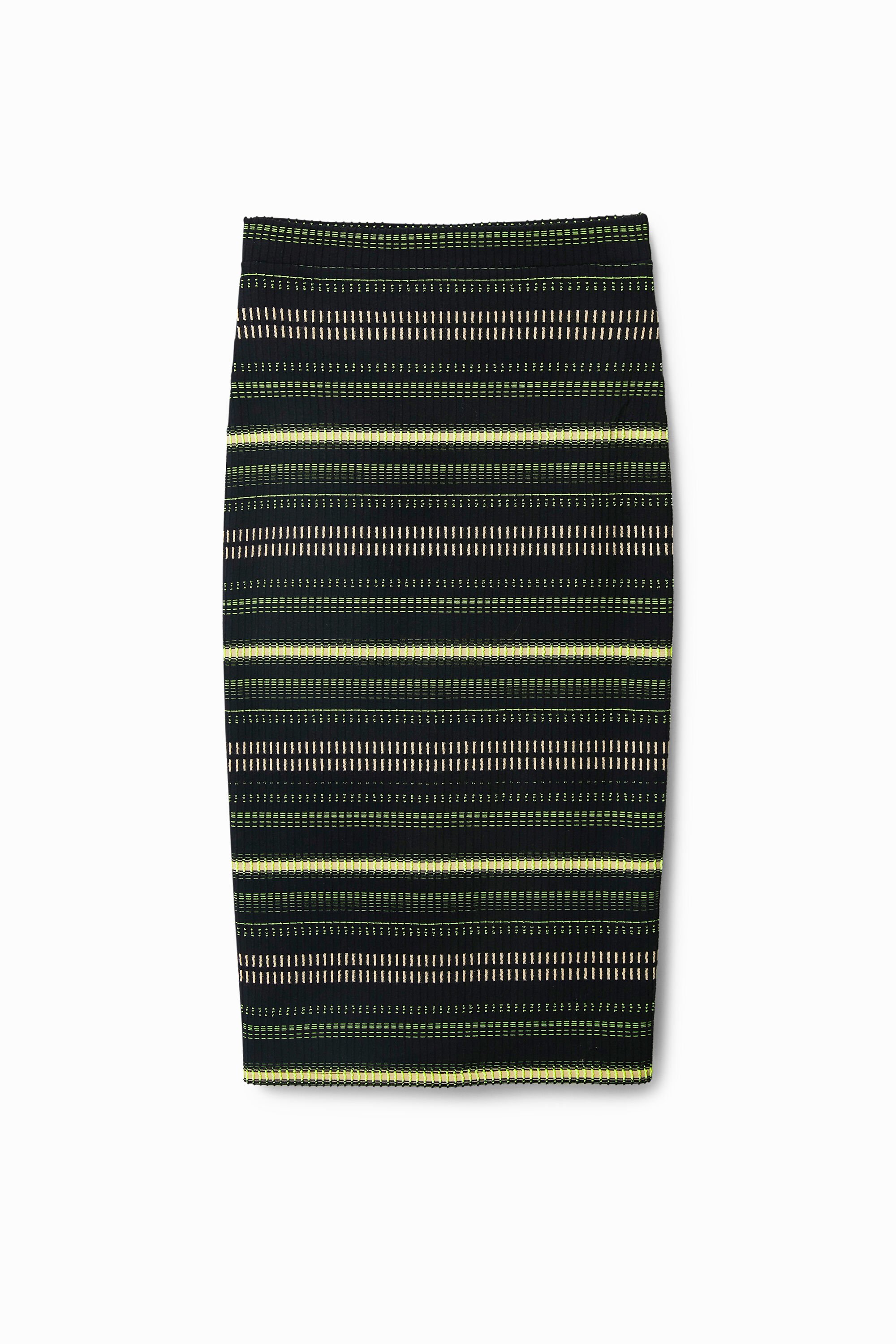 Falda midi slim de rayas Desigual para mujer