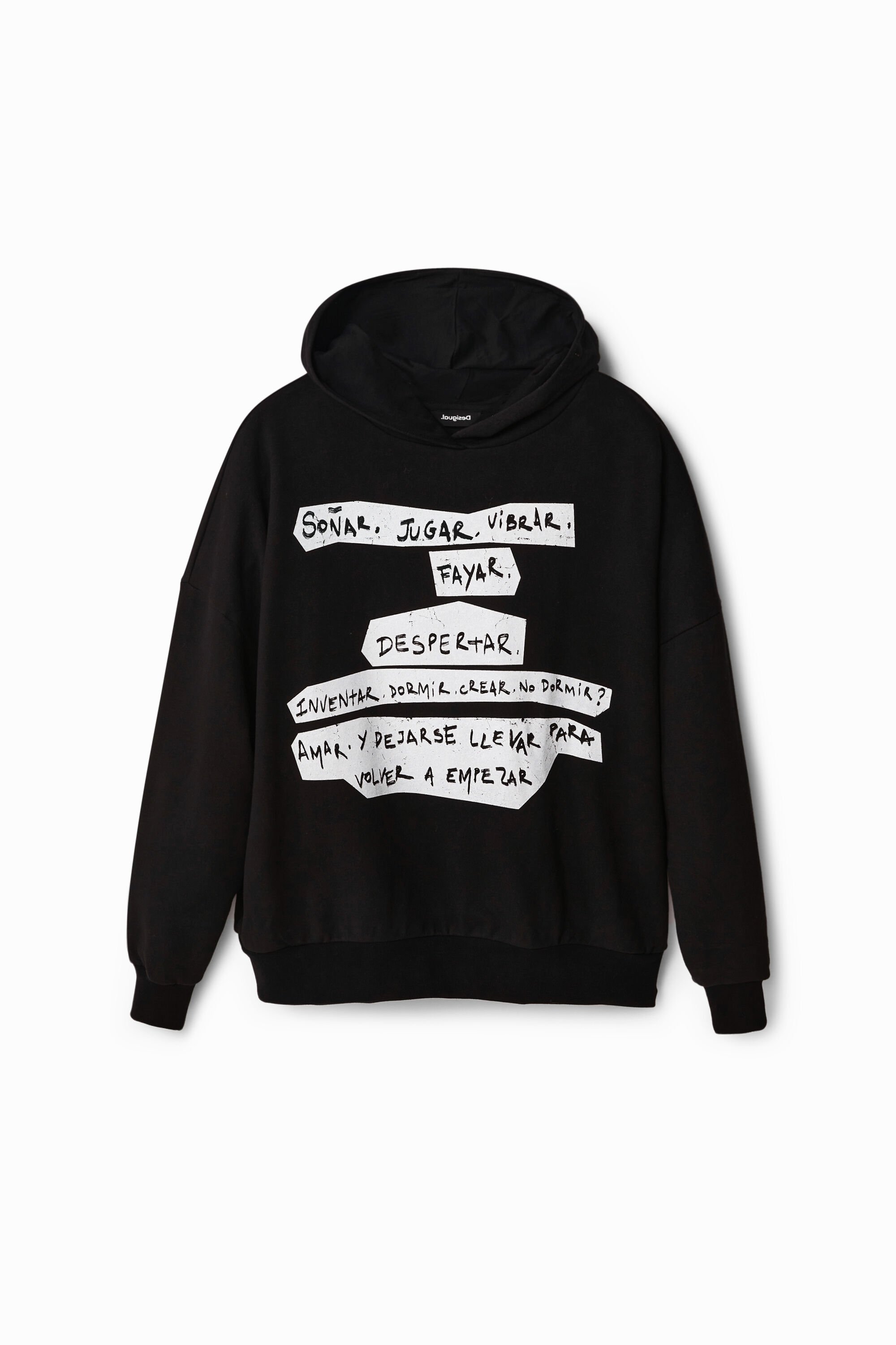 Sudadera "Manifesto fe" oversize Desigual para hombre